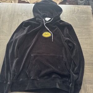 Rare JEETER Pullover Hoodie Black corduroy hoodie Mens Size XLmade In NYC USA